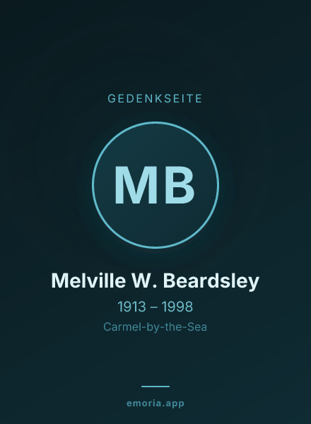 Gedenkportrait von Melville W. Beardsley