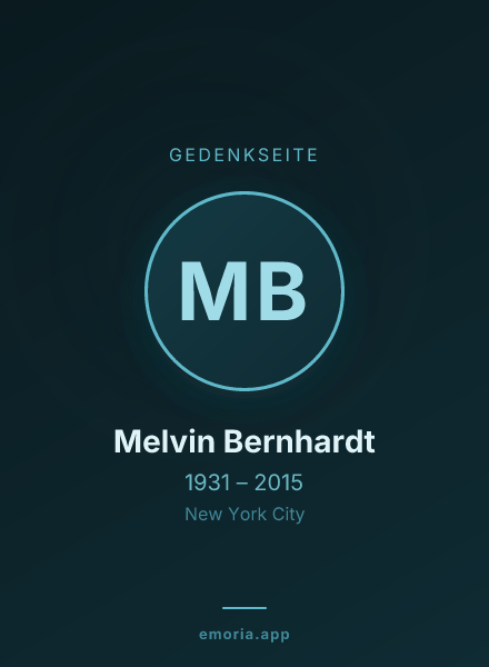 Gedenkportrait von Melvin Bernhardt