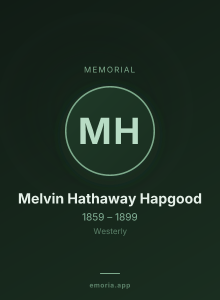 Memorial portrait of Melvin Hathaway Hapgood