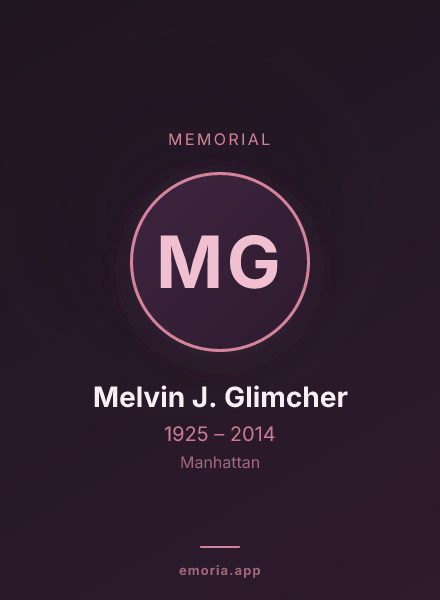 Memorial portrait of Melvin J. Glimcher
