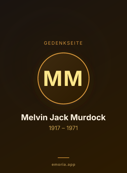 Gedenkportrait von Melvin Jack Murdock