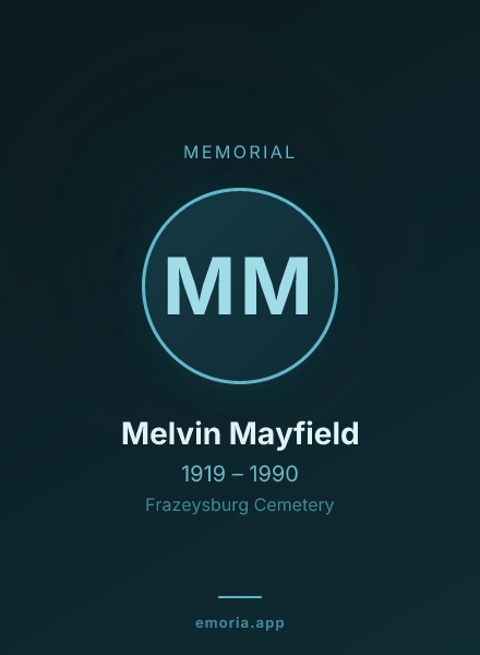 Memorial portrait of Melvin Mayfield