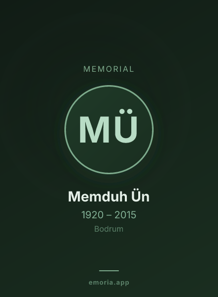 Memorial portrait of Memduh Ün