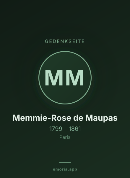 Gedenkportrait von Memmie-Rose de Maupas