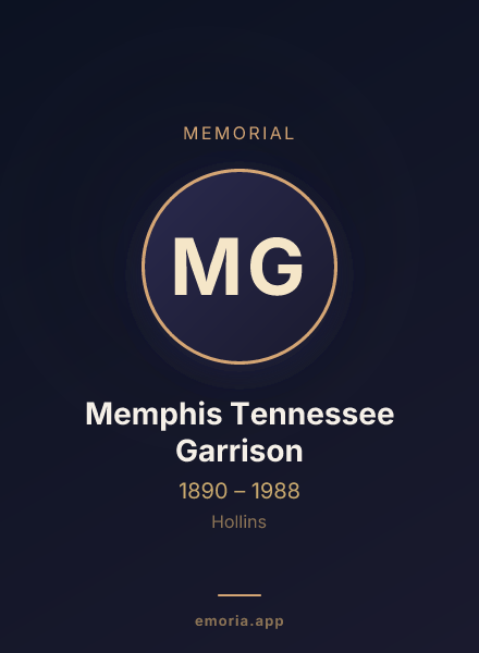 Memorial portrait of Memphis Tennessee Garrison