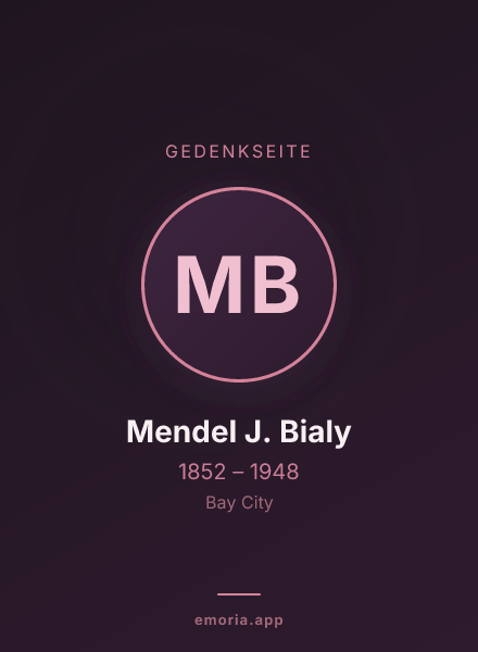 Gedenkportrait von Mendel J. Bialy