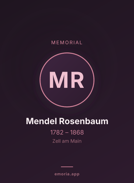 Memorial portrait of Mendel Rosenbaum