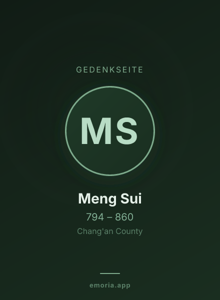 Gedenkportrait von Meng Sui