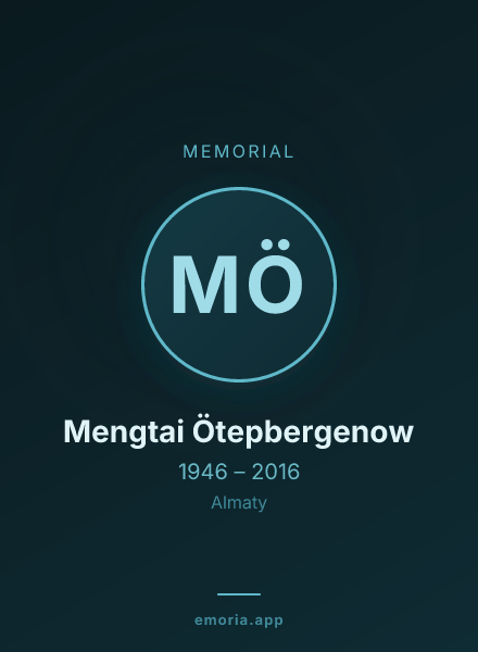 Memorial portrait of Mengtai Ötepbergenow