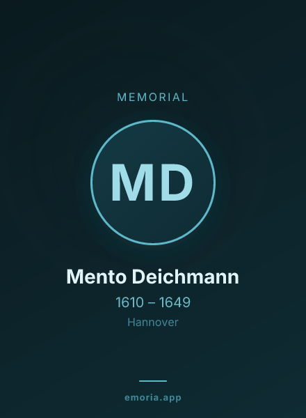 Memorial portrait of Mento Deichmann