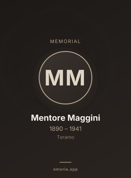 Memorial portrait of Mentore Maggini