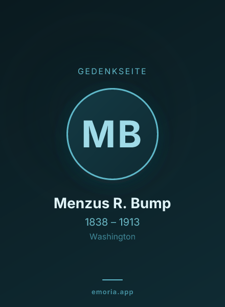 Gedenkportrait von Menzus R. Bump