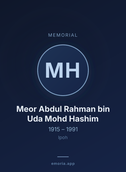 Memorial portrait of Meor Abdul Rahman bin Uda Mohd Hashim