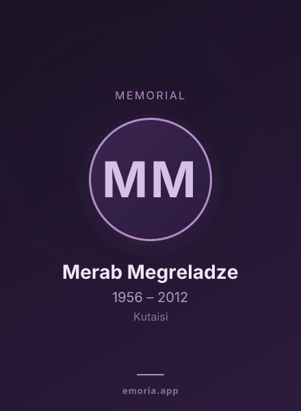 Memorial portrait of Merab Megreladze