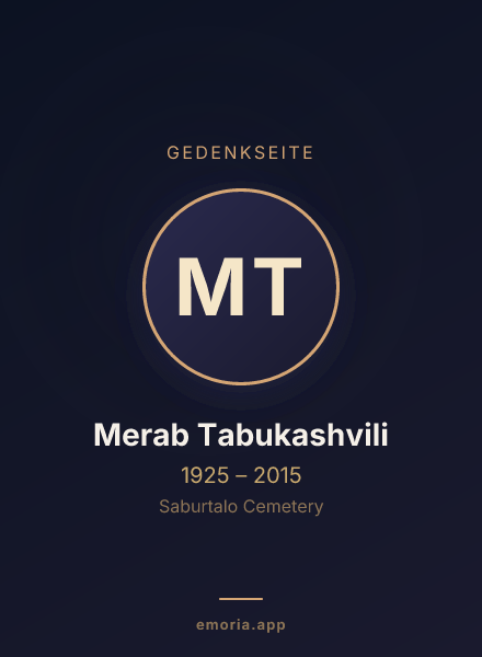 Gedenkportrait von Merab Tabukashvili