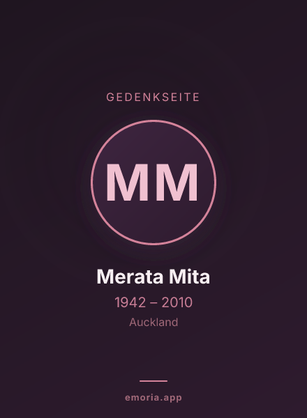 Gedenkportrait von Merata Mita