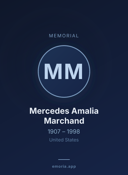 Memorial portrait of Mercedes Amalia Marchand