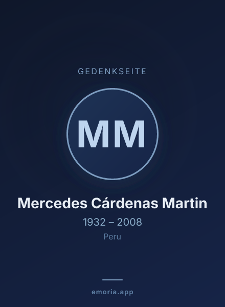 Gedenkportrait von Mercedes Cárdenas Martin