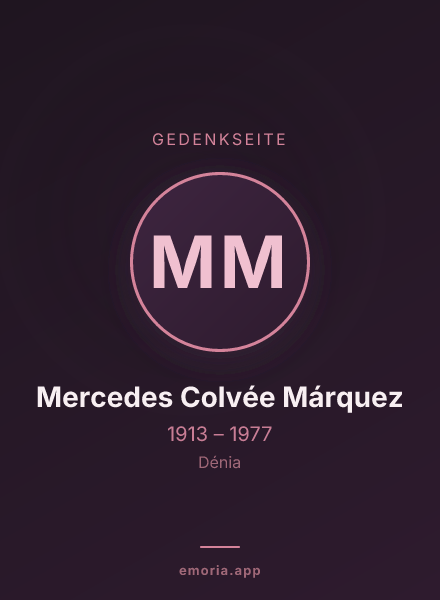 Gedenkportrait von Mercedes Colvée Márquez