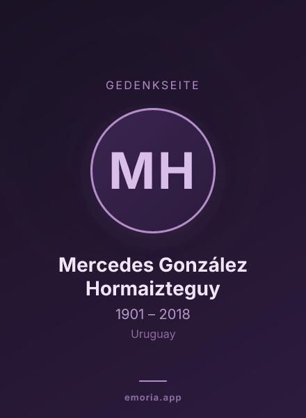 Gedenkportrait von Mercedes González Hormaizteguy