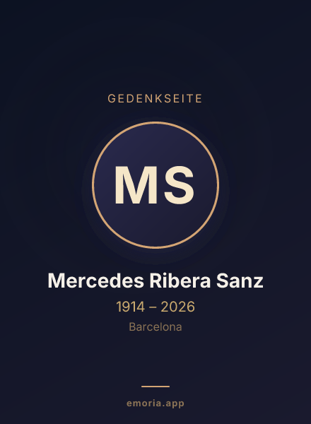 Gedenkportrait von Mercedes Ribera Sanz