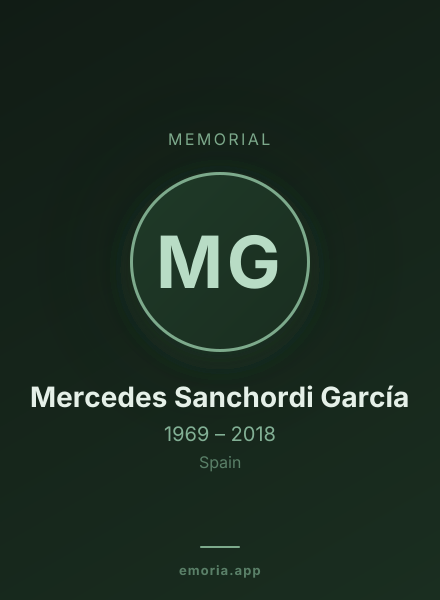 Memorial portrait of Mercedes Sanchordi García