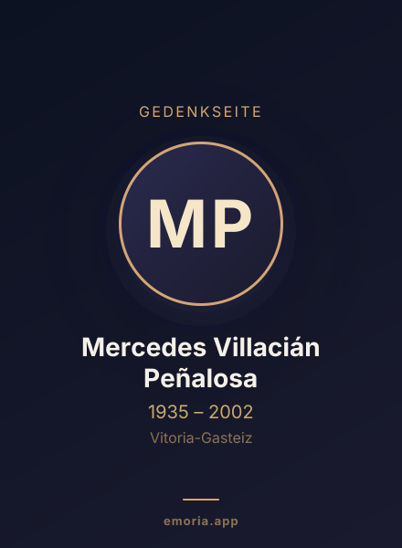 Gedenkportrait von Mercedes Villacián Peñalosa