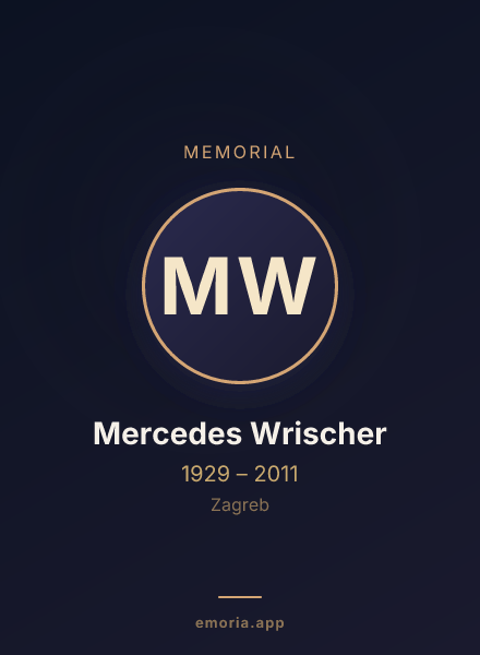 Memorial portrait of Mercedes Wrischer