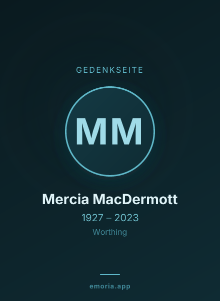 Gedenkportrait von Mercia MacDermott