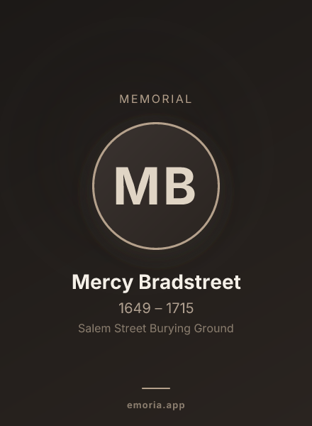 Memorial portrait of Mercy Bradstreet