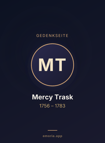 Gedenkportrait von Mercy Trask