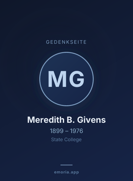 Gedenkportrait von Meredith B. Givens