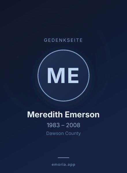 Gedenkportrait von Meredith Emerson