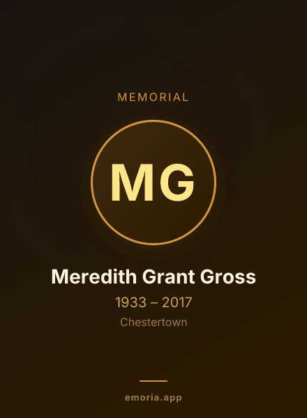 Memorial portrait of Meredith Grant Gross