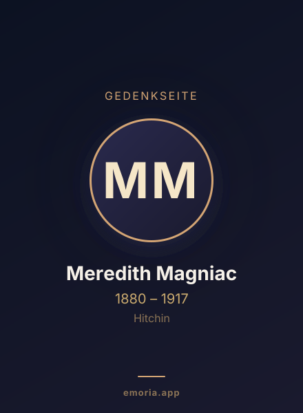 Gedenkportrait von Meredith Magniac