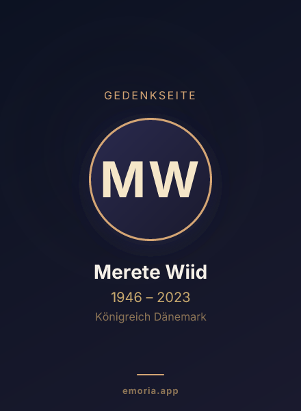 Gedenkportrait von Merete Wiid