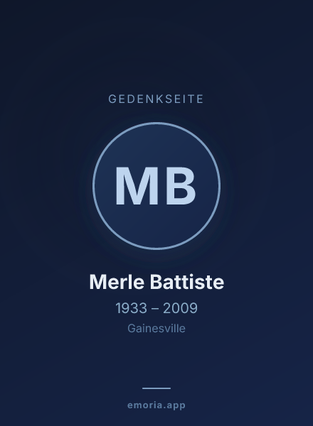 Gedenkportrait von Merle Battiste