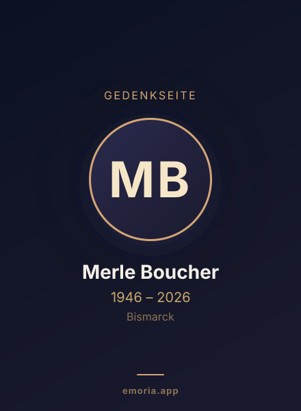 Gedenkportrait von Merle Boucher