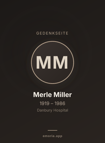 Gedenkportrait von Merle Miller