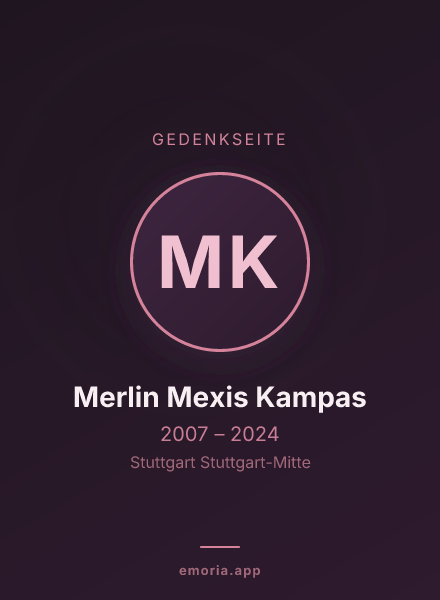Gedenkportrait von Merlin Mexis Kampas