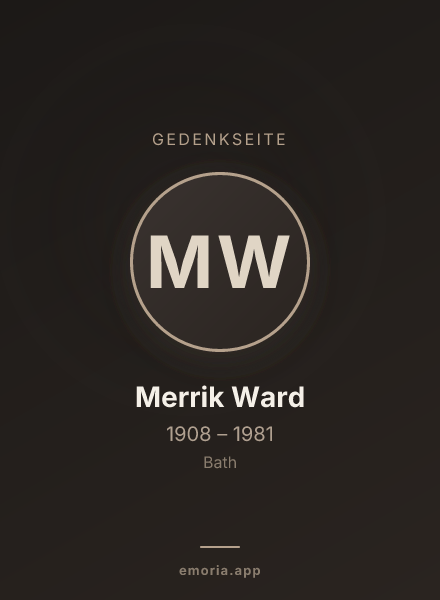 Gedenkportrait von Merrik Ward