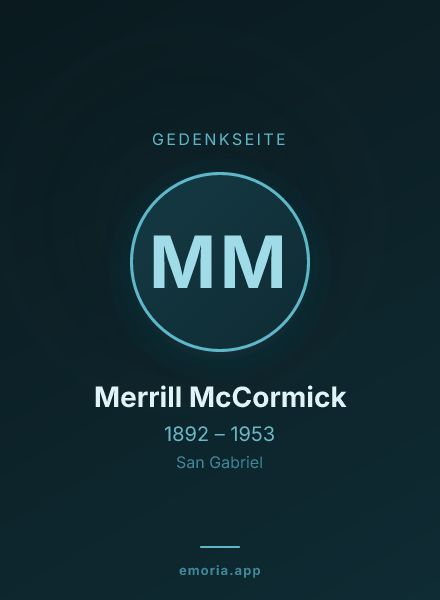 Gedenkportrait von Merrill McCormick