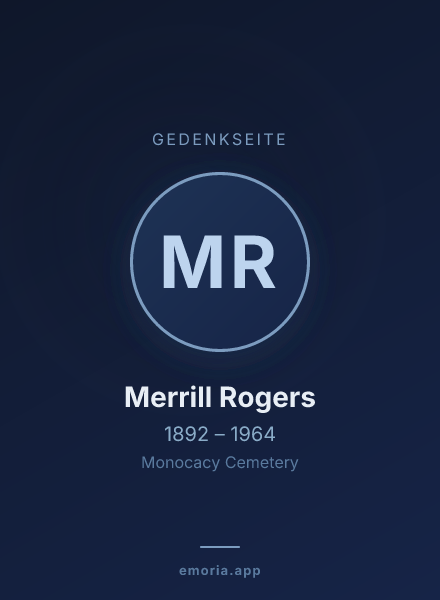 Gedenkportrait von Merrill Rogers