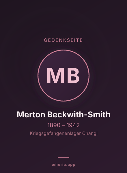 Gedenkportrait von Merton Beckwith-Smith