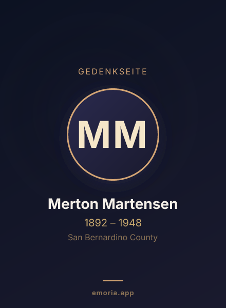 Gedenkportrait von Merton Martensen