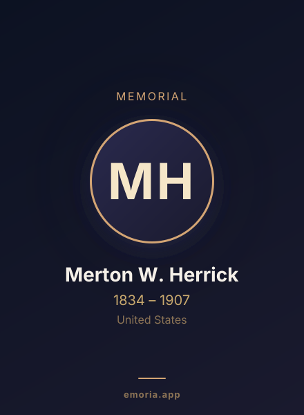 Memorial portrait of Merton W. Herrick