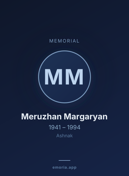 Memorial portrait of Meruzhan Margaryan