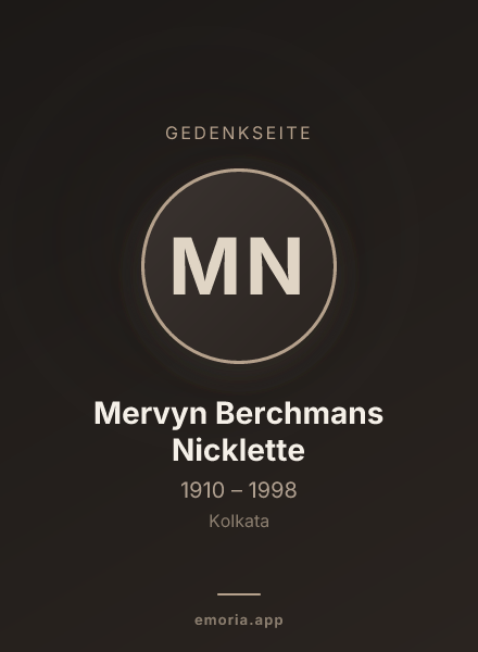 Gedenkportrait von Mervyn Berchmans Nicklette