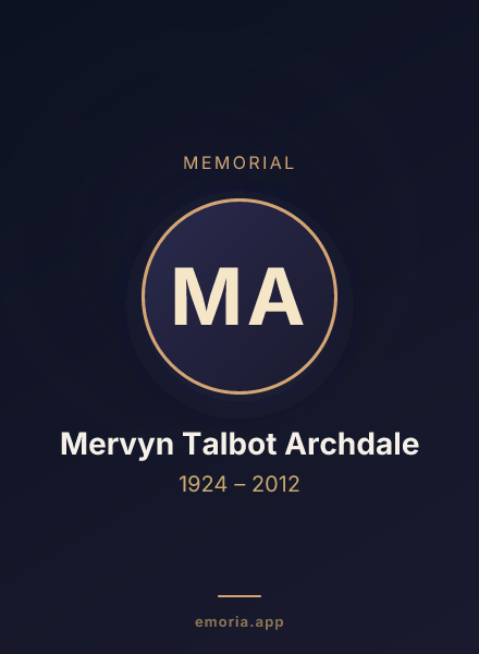 Memorial portrait of Mervyn Talbot Archdale