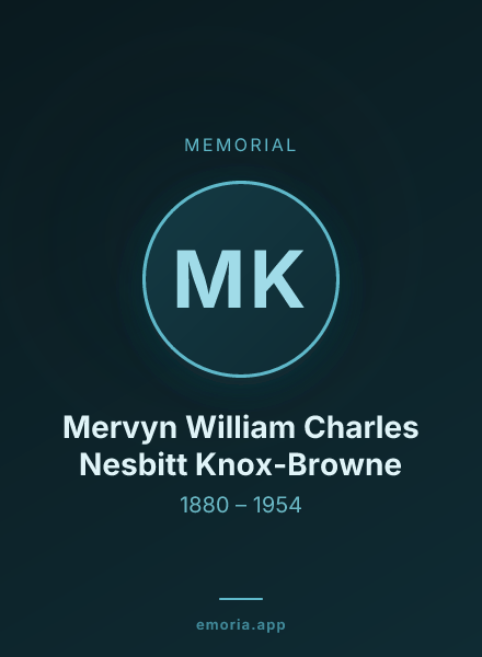 Memorial portrait of Mervyn William Charles Nesbitt Knox-Browne